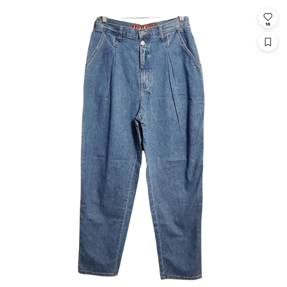 cool vintage 80s and 90s jeans. High waisted and tapered.